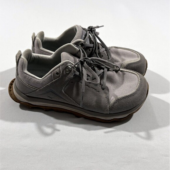 ALTRA Womens Purple Gray Lone Peak Alpine Trail Running Suede Sneakers Shoe Sz 8 - Picture 1 of 11
